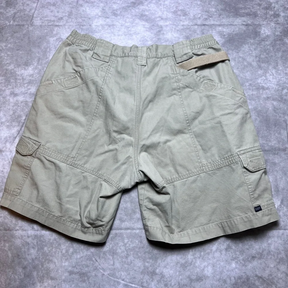 5.11 Tactical Cargo Shorts Mens 36 Khaki Tan Cotton Canvas Utility Work 73285